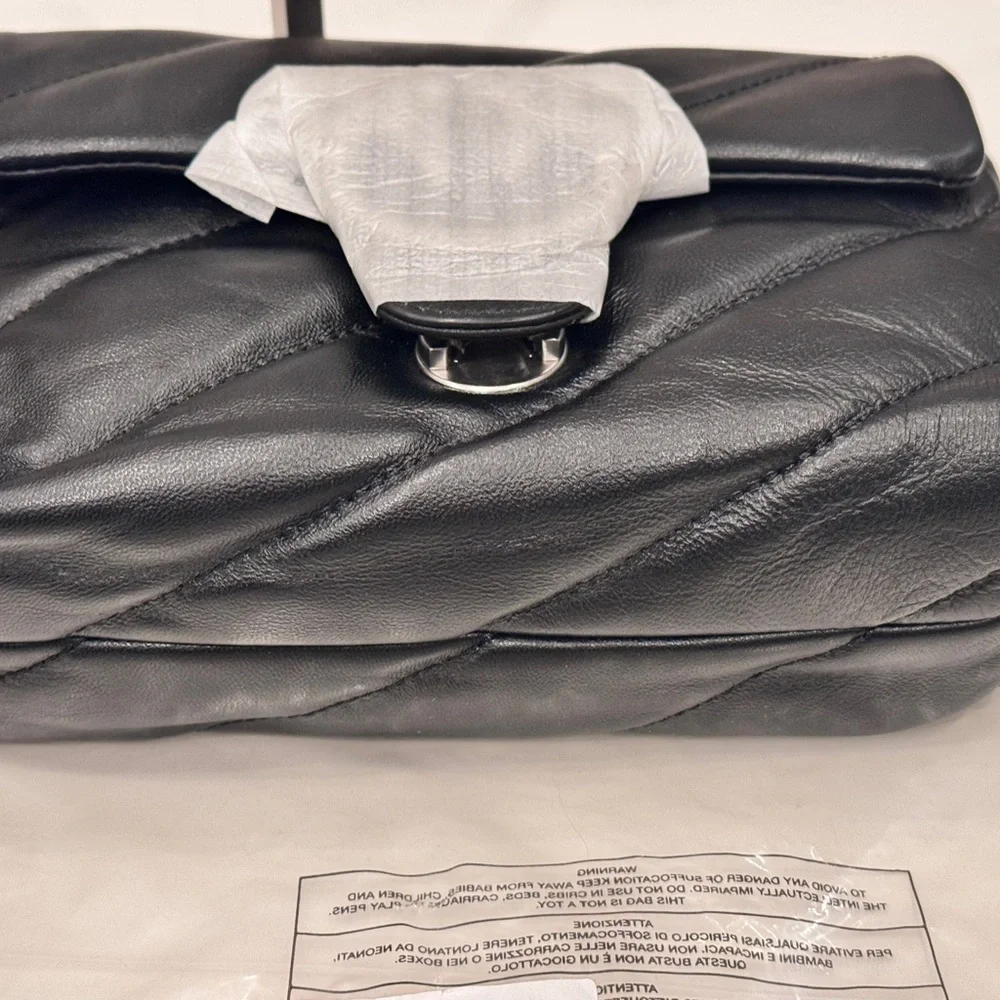 Genuine Lambskin Leather Quilted Shoulder Bag – Soft & Chic 22CM - Picture 10 of 12